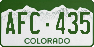 CO license plate AFC435