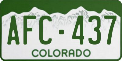 CO license plate AFC437