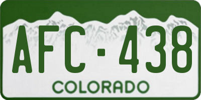 CO license plate AFC438