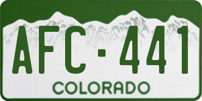 CO license plate AFC441