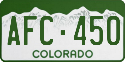 CO license plate AFC450