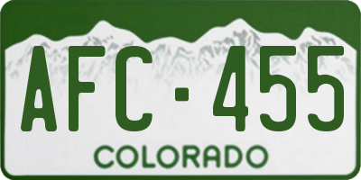 CO license plate AFC455