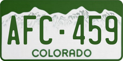 CO license plate AFC459