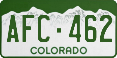 CO license plate AFC462