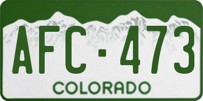 CO license plate AFC473