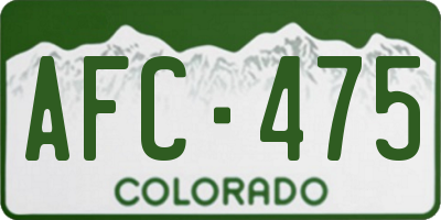 CO license plate AFC475