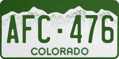 CO license plate AFC476