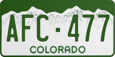 CO license plate AFC477