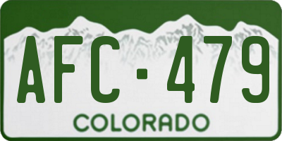 CO license plate AFC479