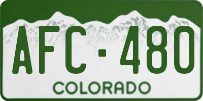 CO license plate AFC480