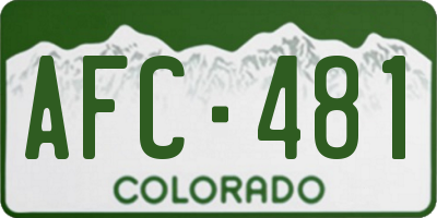 CO license plate AFC481