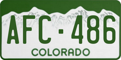 CO license plate AFC486