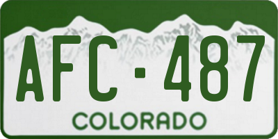 CO license plate AFC487