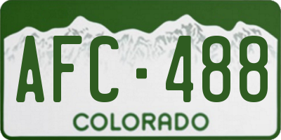CO license plate AFC488