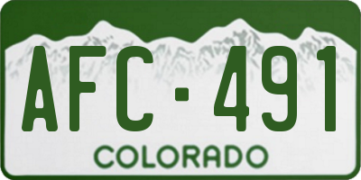 CO license plate AFC491