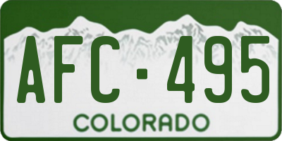 CO license plate AFC495