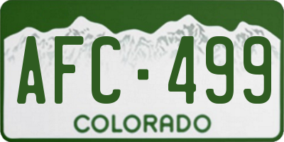 CO license plate AFC499