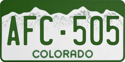 CO license plate AFC505