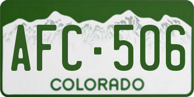 CO license plate AFC506