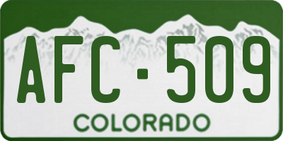 CO license plate AFC509