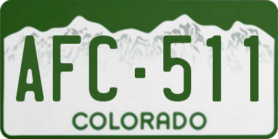 CO license plate AFC511