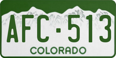 CO license plate AFC513