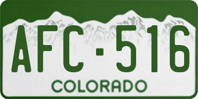 CO license plate AFC516