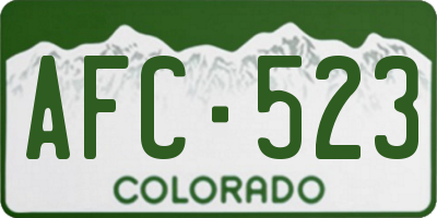 CO license plate AFC523