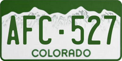 CO license plate AFC527
