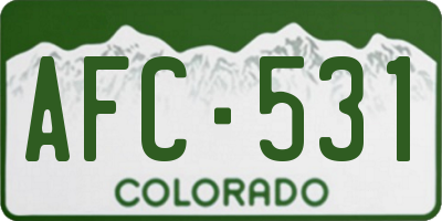 CO license plate AFC531