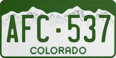 CO license plate AFC537