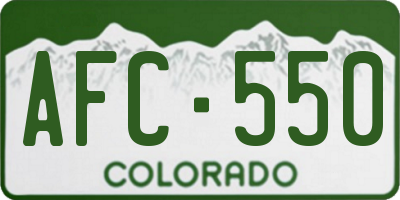 CO license plate AFC550