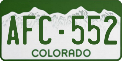 CO license plate AFC552