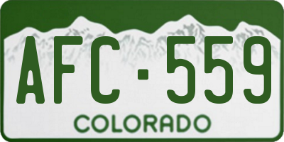 CO license plate AFC559