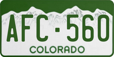 CO license plate AFC560