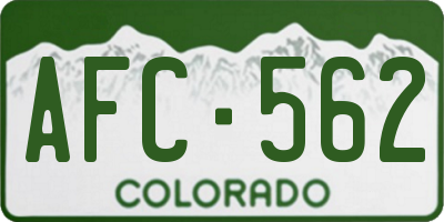 CO license plate AFC562