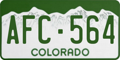 CO license plate AFC564