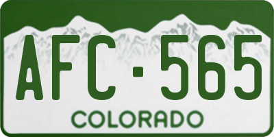 CO license plate AFC565