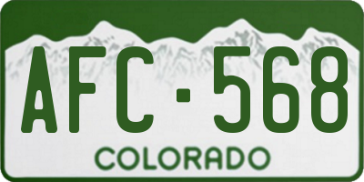 CO license plate AFC568