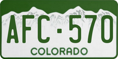 CO license plate AFC570