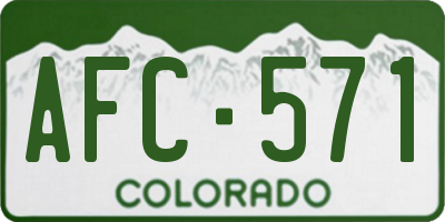 CO license plate AFC571