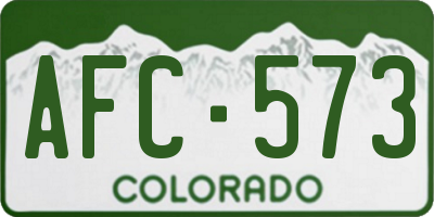CO license plate AFC573