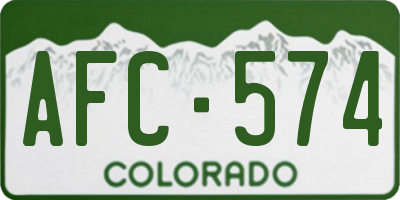 CO license plate AFC574