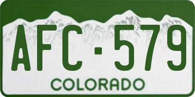 CO license plate AFC579