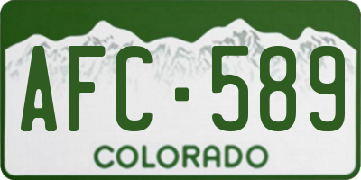 CO license plate AFC589