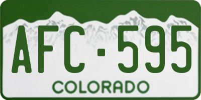 CO license plate AFC595