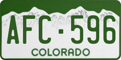 CO license plate AFC596
