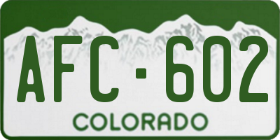 CO license plate AFC602