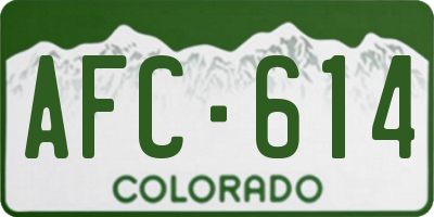 CO license plate AFC614