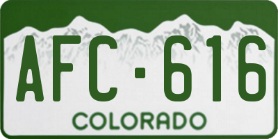 CO license plate AFC616